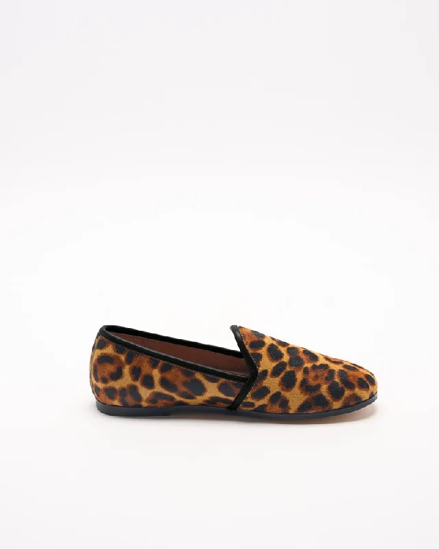 Women's Embroidered Floral Pattern Loafers in Beige for a Spring - Inspired Outfit Lulu Leather Loafer - Tan Leopard Women's Embroidered Floral Pattern Loafers in Beige for a Spring - Inspired Outfit Lulu Leather Loafer - Tan Leopard