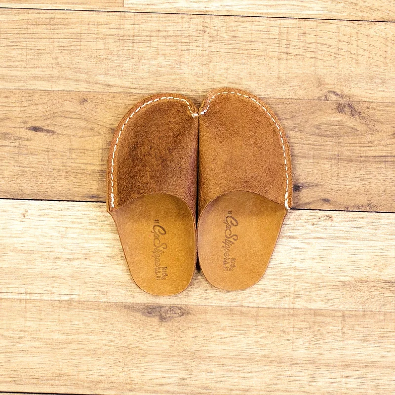 Women's Leather Slippers with a Hand - Stitched Design in Burgundy for Durability Tan CP Slippers Kids Minimalist Women's Leather Slippers with a Hand - Stitched Design in Burgundy for Durability Tan CP Slippers Kids Minimalist