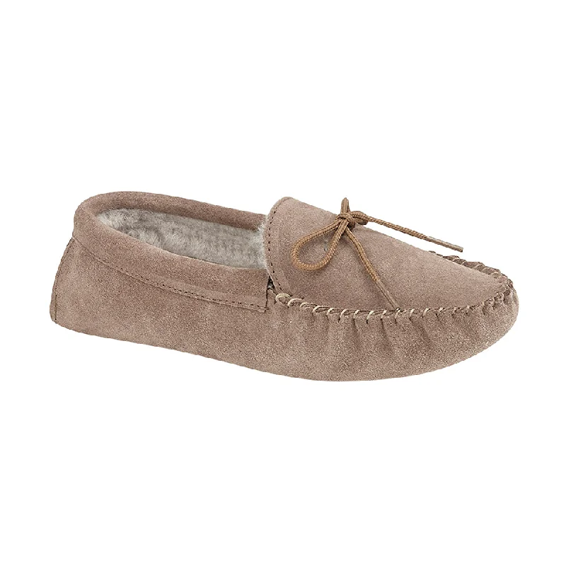 Women's Slippers with a Built - in Heel in Black for a Slightly Elevated Look REO Womens Sheepskin Moccasin Slippers Women's Slippers with a Built - in Heel in Black for a Slightly Elevated Look REO Womens Sheepskin Moccasin Slippers