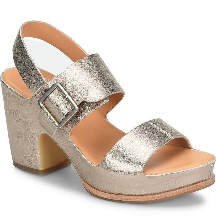 Women's casual shoes with buckles for a classic touch KORK EASE SAN CARLOS - GOLD