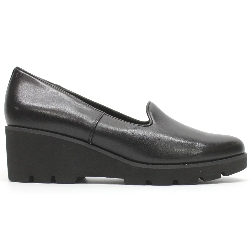 Women's casual shoes for a weekend getaway Vionic Willa Wedge Leather Women's Loafers Shoes