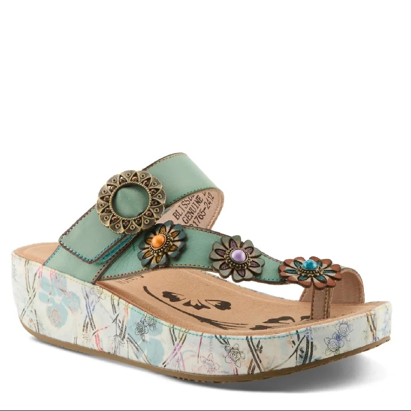 Women's casual platform shoes for added height SPRING FOOTWEAR BLISSBLOOM - MINT GREEN Women's casual platform shoes for added height SPRING FOOTWEAR BLISSBLOOM - MINT GREEN