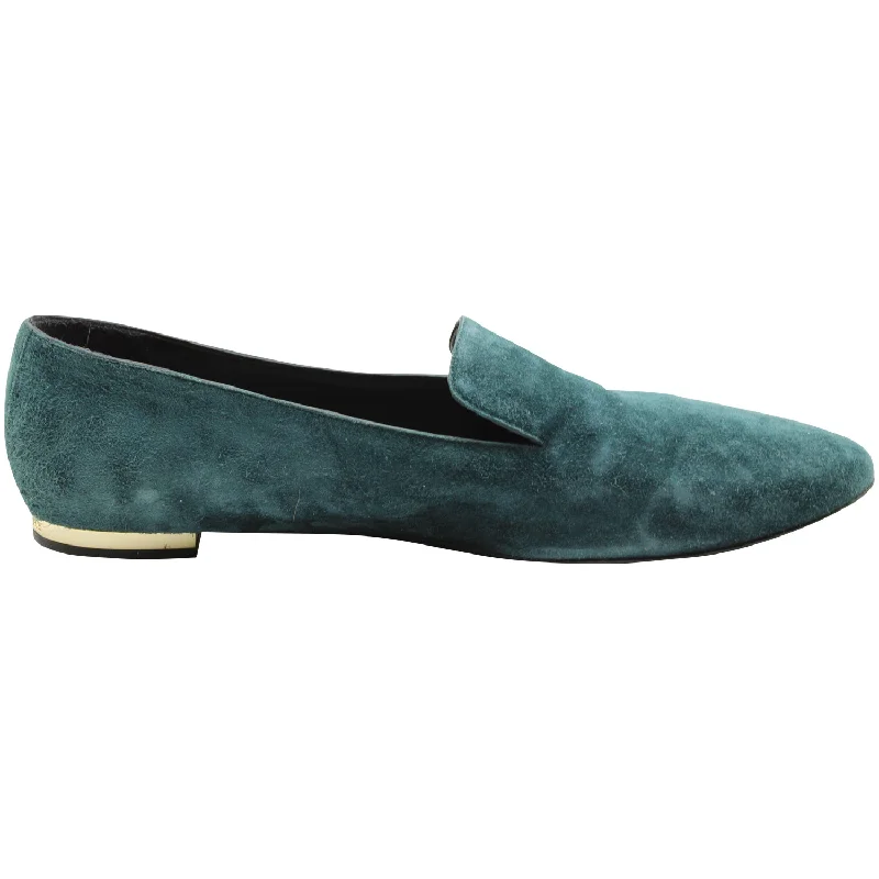 Women's Embroidered Floral Pattern Loafers in Beige for a Spring - Inspired Outfit Burberry Loafers in Teal Suede Women's Embroidered Floral Pattern Loafers in Beige for a Spring - Inspired Outfit Burberry Loafers in Teal Suede