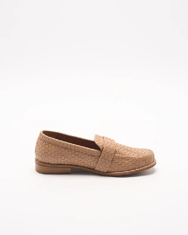Women's Geometric - Patterned Loafers in Multicolor for a Fashion - Forward Look Harlow Loafer - Light Tan Weave Women's Geometric - Patterned Loafers in Multicolor for a Fashion - Forward Look Harlow Loafer - Light Tan Weave