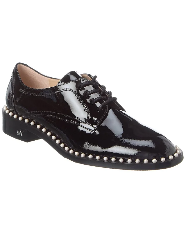 Women's Glitter - Embellished Loafers in Silver for a Sparkly Party Look Stuart Weitzman Kiran Pearl Patent Oxford Women's Glitter - Embellished Loafers in Silver for a Sparkly Party Look Stuart Weitzman Kiran Pearl Patent Oxford