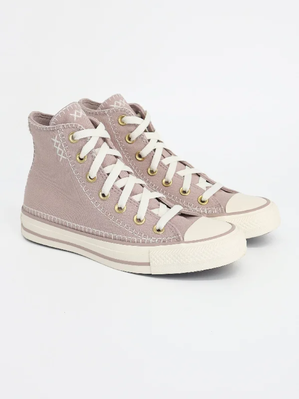 Women's casual shoes with embroidery for a detailed design Women's Textured High Sneakers,Light Pink