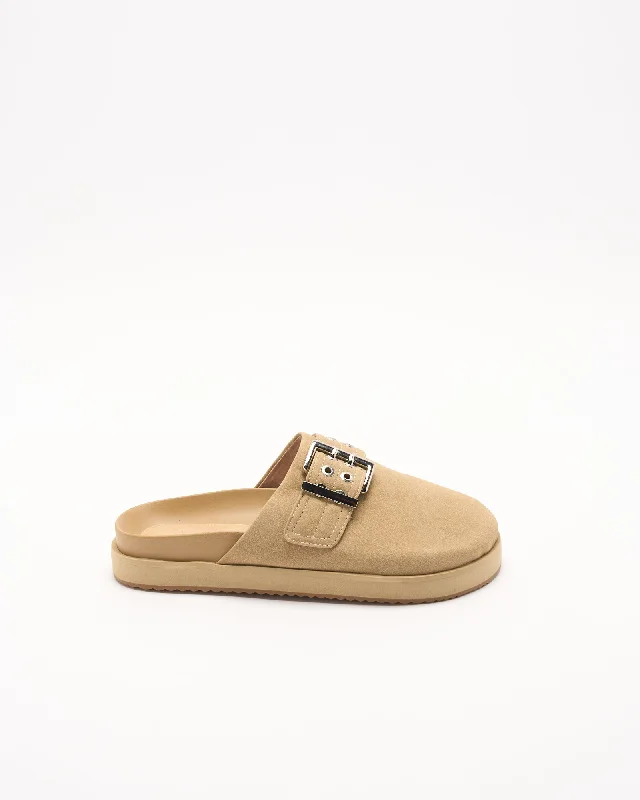 Women's Fur - Lined Loafers in Tan for a Cozy Winter Option Mason Mule - Beige