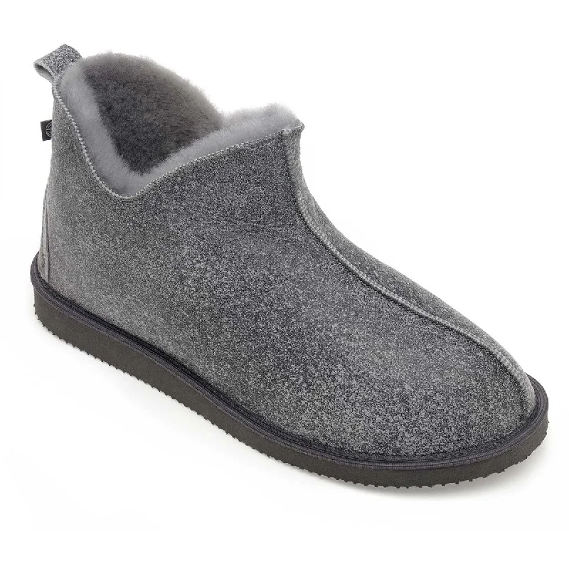 Women's Gel - Cushioned Slippers with a Soft Sole in Blue for All - Day Comfort Alpin Sheepskin Slippers - Grey Distressed Leather Women's Gel - Cushioned Slippers with a Soft Sole in Blue for All - Day Comfort Alpin Sheepskin Slippers - Grey Distressed Leather
