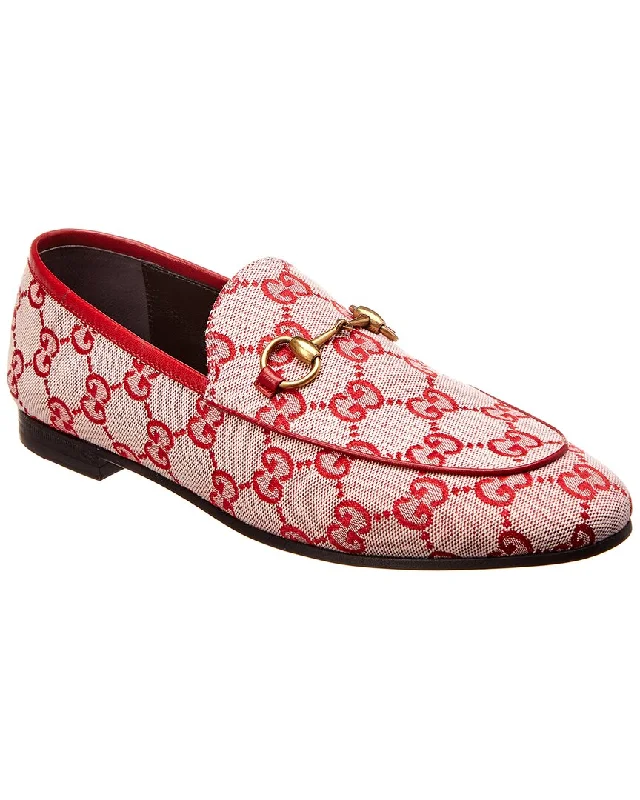 Women's Embroidered Floral Pattern Loafers in Beige for a Spring - Inspired Outfit Gucci Jordaan Gg Canvas Loafer Women's Embroidered Floral Pattern Loafers in Beige for a Spring - Inspired Outfit Gucci Jordaan Gg Canvas Loafer
