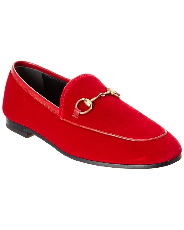 Women's Geometric - Patterned Loafers in Multicolor for a Fashion - Forward Look Gucci Jordaan Velvet Loafer Women's Geometric - Patterned Loafers in Multicolor for a Fashion - Forward Look Gucci Jordaan Velvet Loafer