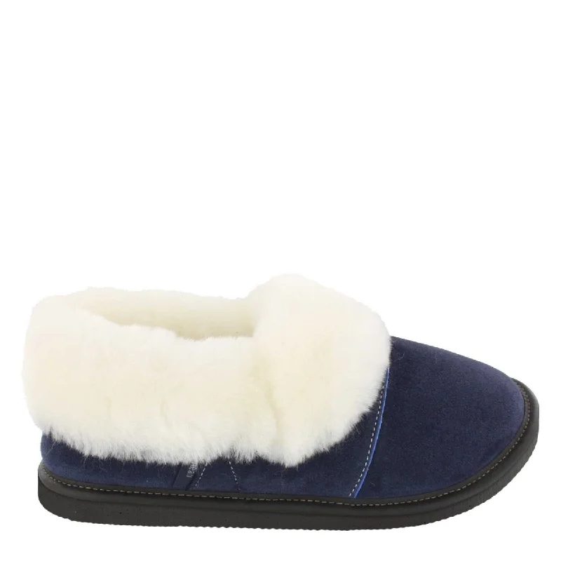 Women's Gel - Cushioned Slippers with a Soft Sole in Blue for All - Day Comfort Lazybone Sheepskin Slippers - EVA Outsole Women's Gel - Cushioned Slippers with a Soft Sole in Blue for All - Day Comfort Lazybone Sheepskin Slippers - EVA Outsole