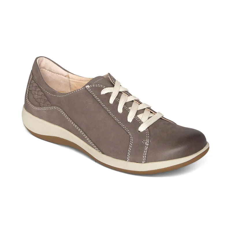 Women's casual canvas shoes for a laid - back look Aetrex Dana Oxford Warm Grey DM306 Women's casual canvas shoes for a laid - back look Aetrex Dana Oxford Warm Grey DM306