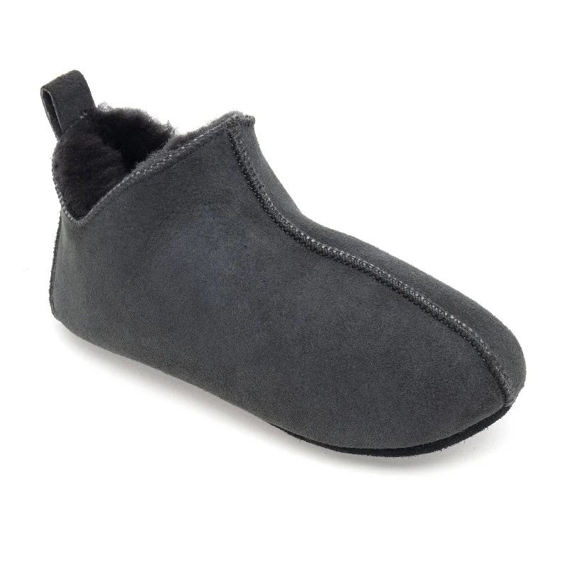 Women's Slippers with a Quilted Pattern in Gray for Added Style Berit Sheepskin Slippers/Yoga Shoe - Graphite Women's Slippers with a Quilted Pattern in Gray for Added Style Berit Sheepskin Slippers/Yoga Shoe - Graphite