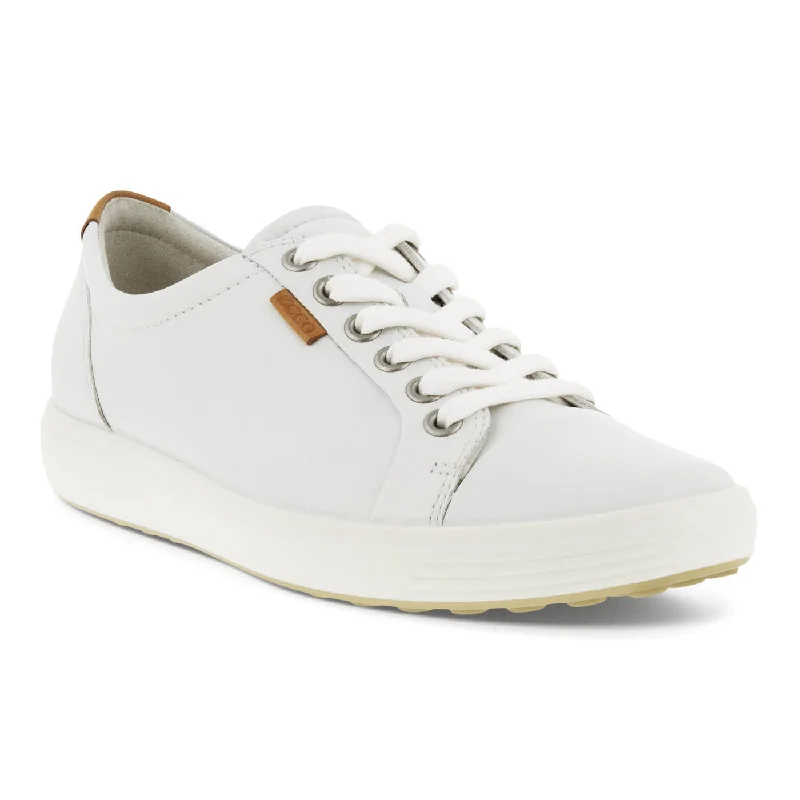 Women's casual canvas shoes for a laid - back look Ecco Soft 7 White Wos 430003