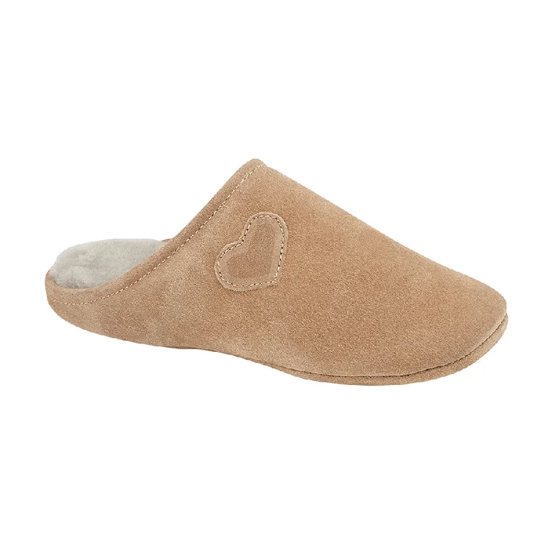 Women's Gel - Cushioned Slippers with a Soft Sole in Blue for All - Day Comfort HEART Womens Sheepskin Mule Slippers Women's Gel - Cushioned Slippers with a Soft Sole in Blue for All - Day Comfort HEART Womens Sheepskin Mule Slippers