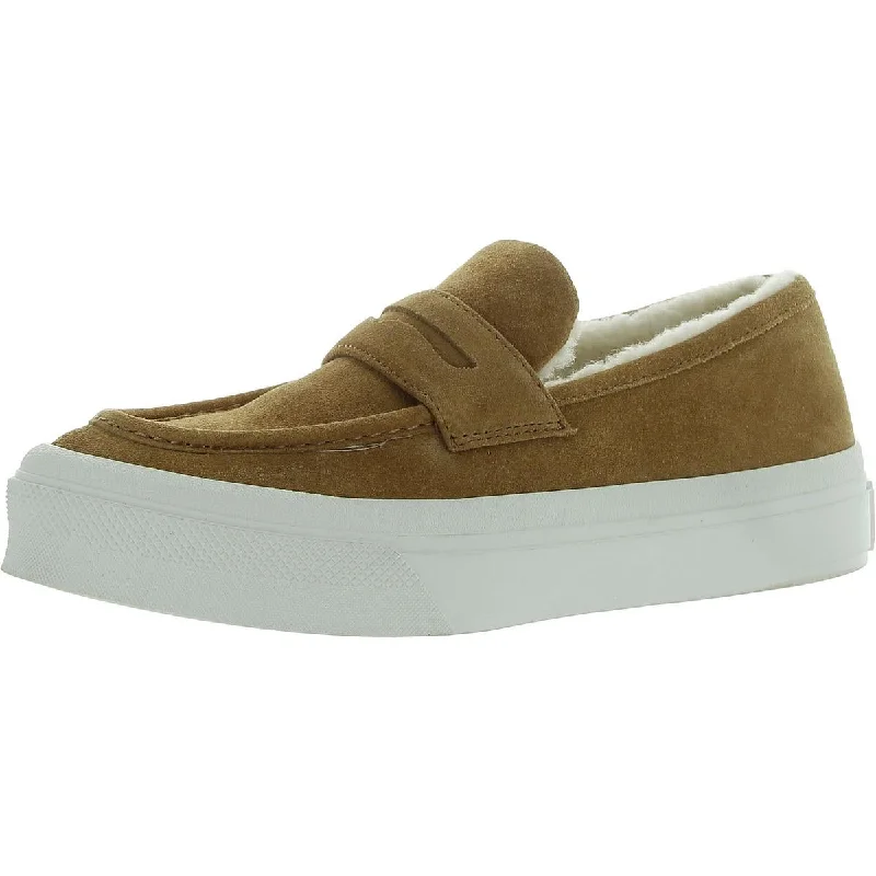 Women's Fur - Lined Loafers in Tan for a Cozy Winter Option Giles Womens Suede Round toe Loafers Women's Fur - Lined Loafers in Tan for a Cozy Winter Option Giles Womens Suede Round toe Loafers
