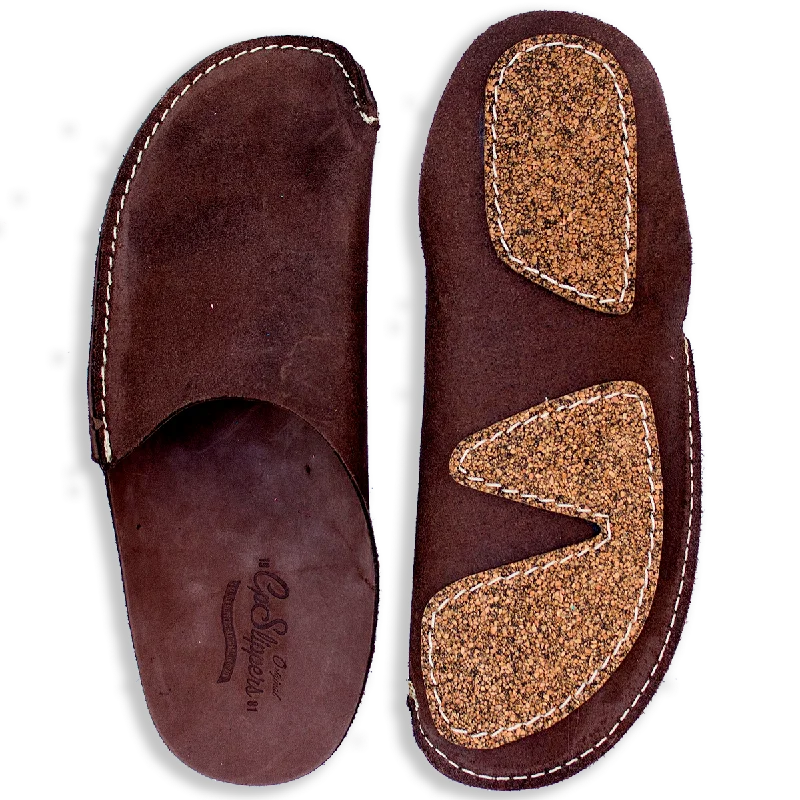 Women's Gel - Cushioned Slippers with a Soft Sole in Blue for All - Day Comfort Brown CP Slippers Luxe Women's Gel - Cushioned Slippers with a Soft Sole in Blue for All - Day Comfort Brown CP Slippers Luxe