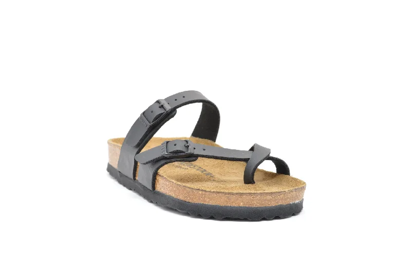 Women's Ankle - Strap Sandals with a Block Heel in Red for a Sophisticated StyleBIRKENSTOCK Mayari Birko-Flor Women's Ankle - Strap Sandals with a Block Heel in Red for a Sophisticated StyleBIRKENSTOCK Mayari Birko-Flor