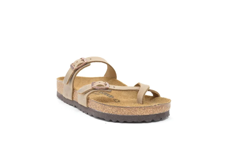 Lightweight Women's Mesh - Paneled Sandals in Yellow for BreathabilityBIRKENSTOCK Mayari Oiled Leather Lightweight Women's Mesh - Paneled Sandals in Yellow for BreathabilityBIRKENSTOCK Mayari Oiled Leather