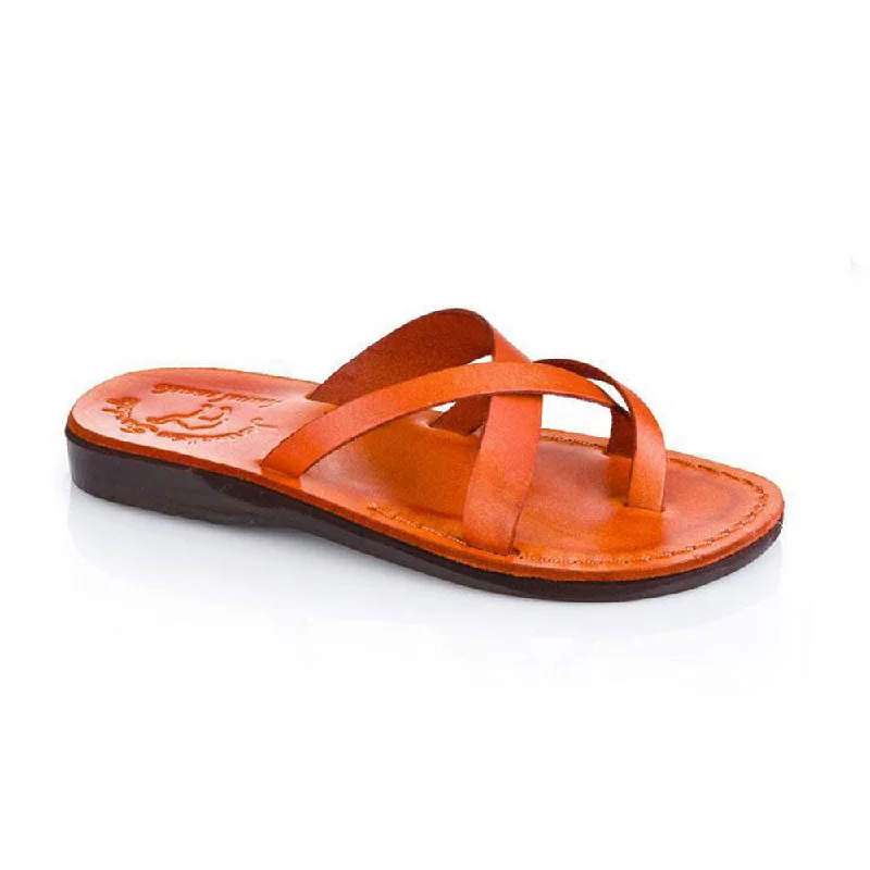 Adjustable Strap Women's Sandals with a Padded Heel in Pink for a Custom FitAbigail - Leather Toe Sandal | Orange Adjustable Strap Women's Sandals with a Padded Heel in Pink for a Custom FitAbigail - Leather Toe Sandal | Orange