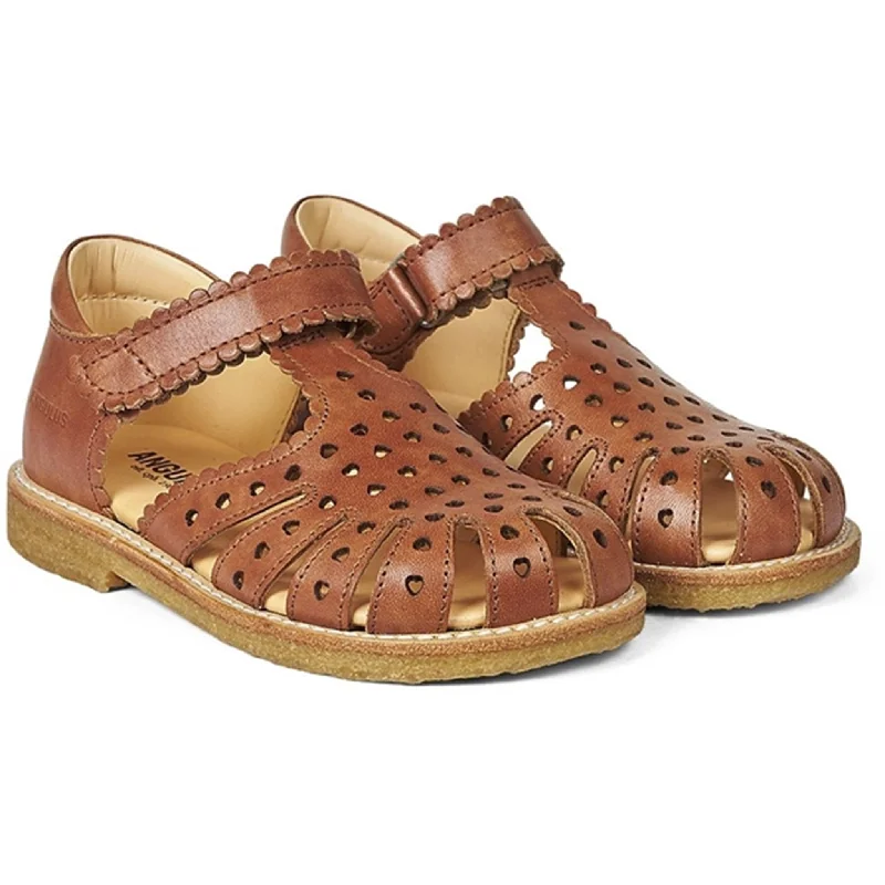 Anti - Slip Women's Sandals with a Grooved Sole in Green for Outdoor AdventuresAngulus Sandal W. Velcro And Hearts Tan Anti - Slip Women's Sandals with a Grooved Sole in Green for Outdoor AdventuresAngulus Sandal W. Velcro And Hearts Tan