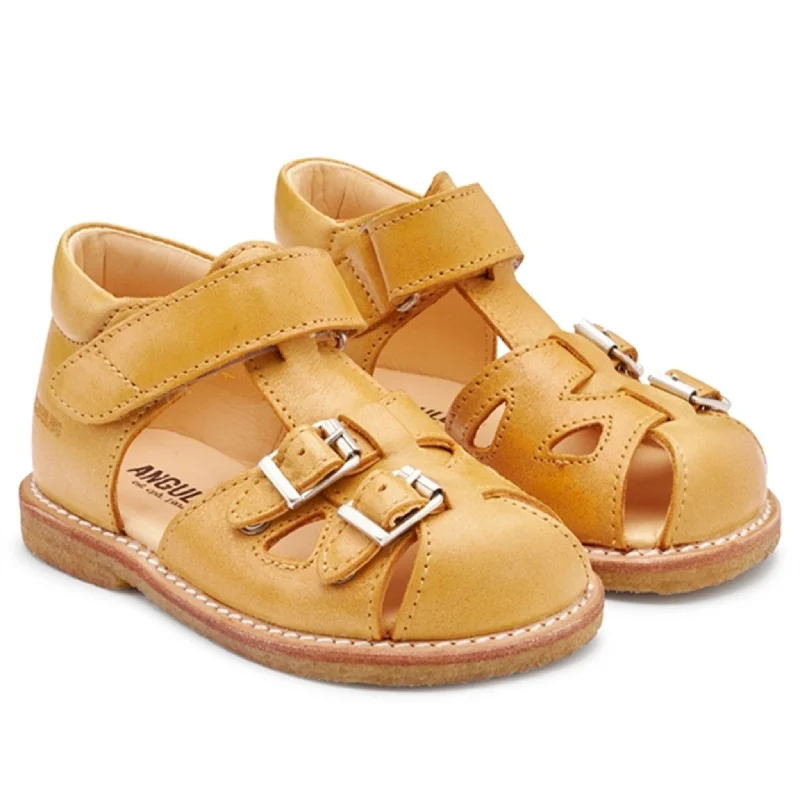 Lightweight Women's Mesh - Paneled Sandals in Yellow for BreathabilityAngulus Starter Sandal W. Velcro And Buckles Camel Lightweight Women's Mesh - Paneled Sandals in Yellow for BreathabilityAngulus Starter Sandal W. Velcro And Buckles Camel