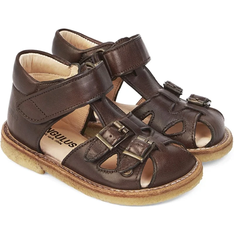 Orthopedic Women's Sandals with Arch Support in Gray for Foot HealthAngulus Starter Sandal W. Velcro And Buckles Dark Brown Orthopedic Women's Sandals with Arch Support in Gray for Foot HealthAngulus Starter Sandal W. Velcro And Buckles Dark Brown