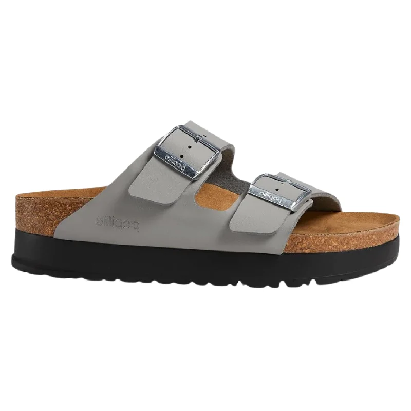 Adjustable Strap Women's Sandals with a Padded Heel in Pink for a Custom FitArizona Platform Vegan in Stone Coin from Birkenstock Adjustable Strap Women's Sandals with a Padded Heel in Pink for a Custom FitArizona Platform Vegan in Stone Coin from Birkenstock