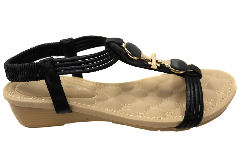 Sustainable Women's Recycled Material Sandals in Beige for Eco - Conscious ShoppersBellissimo Maya 2 Womens Comfortable Low Wedge Sandals Sustainable Women's Recycled Material Sandals in Beige for Eco - Conscious ShoppersBellissimo Maya 2 Womens Comfortable Low Wedge Sandals