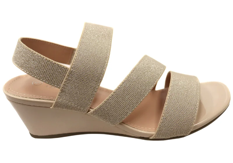 Women's Sandals with a Floral - Printed Upper in Pink for a Feminine Spring LookBellissimo Tabitha Womens Comfortable Wedge Sandals Women's Sandals with a Floral - Printed Upper in Pink for a Feminine Spring LookBellissimo Tabitha Womens Comfortable Wedge Sandals