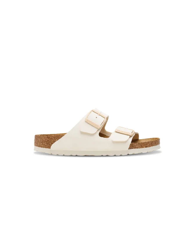 Women's Sandals with a Wedge Heel and a Tassel Detail in Orange for a Trendy LookBirkenstock Arizona Birko-Flor Eggshell Sandals