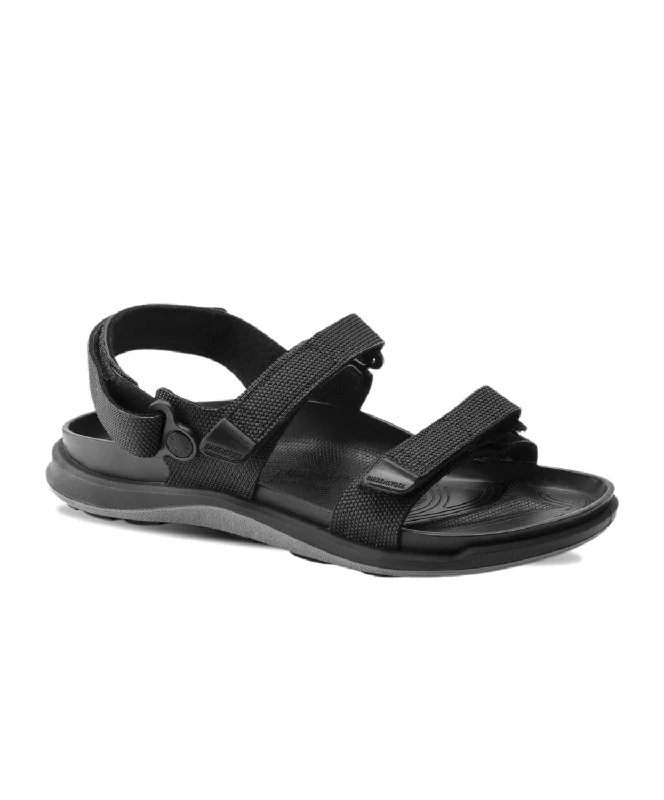 Shock - Absorbing Women's Sandals with a Soft Insole in Black for Active LifestylesBirkenstock Kalahari Cross Element Birko-Flor Black Sandals Shock - Absorbing Women's Sandals with a Soft Insole in Black for Active LifestylesBirkenstock Kalahari Cross Element Birko-Flor Black Sandals
