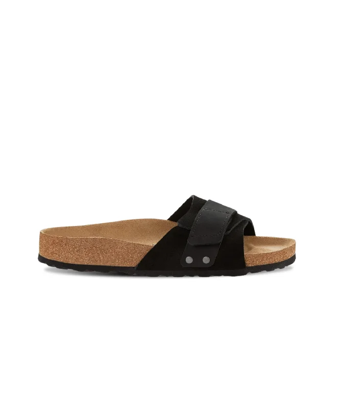 Sustainable Women's Recycled Material Sandals in Beige for Eco - Conscious ShoppersBirkenstock Oita Suede/Nubuck Leather Black Sandals Sustainable Women's Recycled Material Sandals in Beige for Eco - Conscious ShoppersBirkenstock Oita Suede/Nubuck Leather Black Sandals