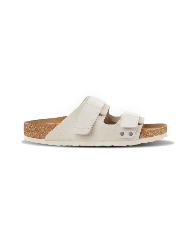 Women's Sandals with a Glitter - Coated Strap in Gold for a Sparkly Summer OutfitBirkenstock Uji Suede/Nubuck Leather Antique White Sandals Women's Sandals with a Glitter - Coated Strap in Gold for a Sparkly Summer OutfitBirkenstock Uji Suede/Nubuck Leather Antique White Sandals