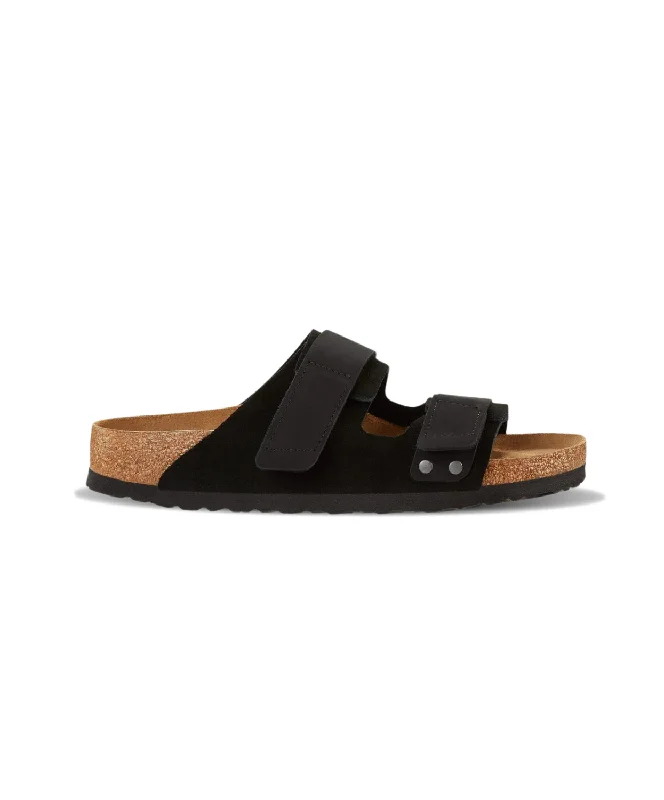 Anti - Slip Women's Sandals with a Grooved Sole in Green for Outdoor AdventuresBirkenstock Uji Suede/Nubuck Leather Black Sandals Anti - Slip Women's Sandals with a Grooved Sole in Green for Outdoor AdventuresBirkenstock Uji Suede/Nubuck Leather Black Sandals