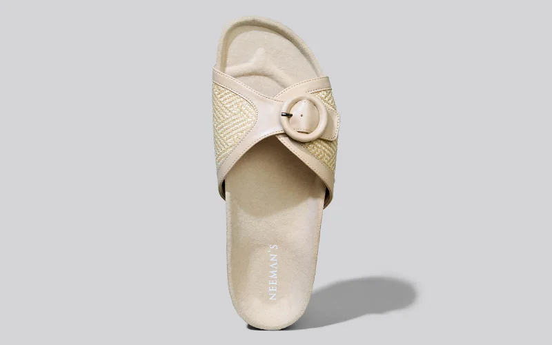 Waterproof Women's Rubber Beach Sandals with Arch Support in Blue for Water ActivitiesBoheme Chic Slides : Beige Waterproof Women's Rubber Beach Sandals with Arch Support in Blue for Water ActivitiesBoheme Chic Slides : Beige
