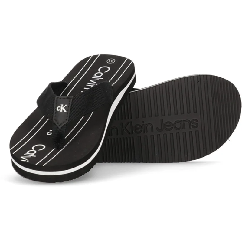 Women's Sandals with a Wedge Heel and a Tassel Detail in Orange for a Trendy LookCalvin Klein Logo Flip Flop Black Women's Sandals with a Wedge Heel and a Tassel Detail in Orange for a Trendy LookCalvin Klein Logo Flip Flop Black