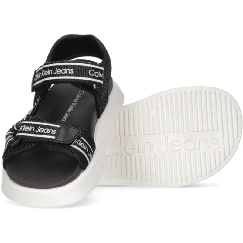 Waterproof Women's Rubber Beach Sandals with Arch Support in Blue for Water ActivitiesCalvin Klein Velcro Sandal Black Waterproof Women's Rubber Beach Sandals with Arch Support in Blue for Water ActivitiesCalvin Klein Velcro Sandal Black