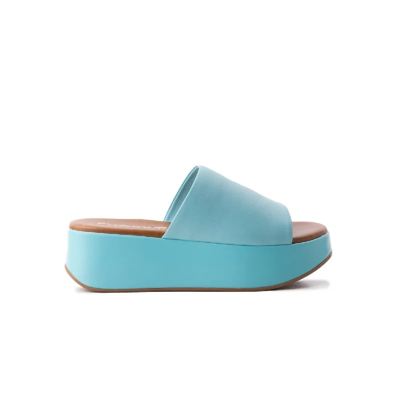 Women's Leather - Strapped Sandals with a Braided Detail in Brown for a Rustic AppealCayman Blue Leather