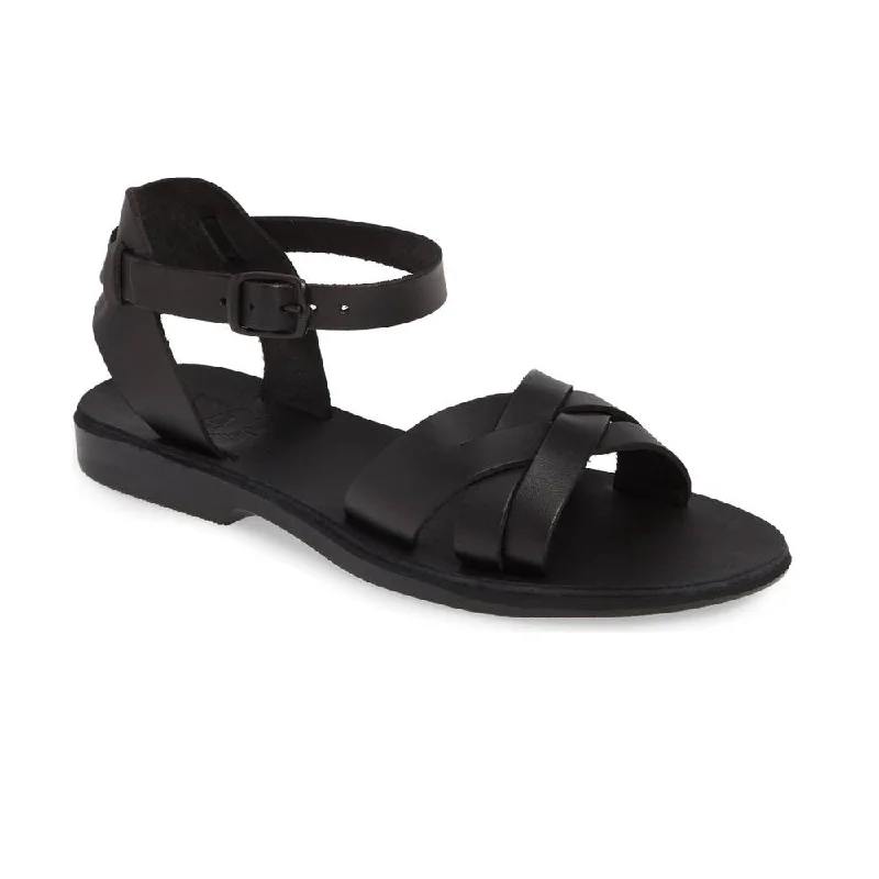 Elastic - Strap Women's Sandals with a Padded Toe in Teal for Easy On - and - OffChloe - Leather Adjustable Sandal | Black Elastic - Strap Women's Sandals with a Padded Toe in Teal for Easy On - and - OffChloe - Leather Adjustable Sandal | Black