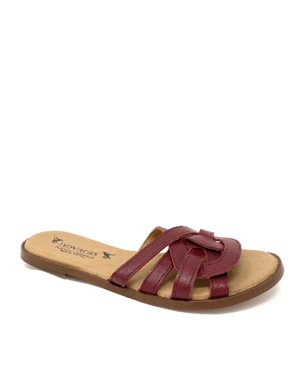 Plus Size Women's Wide - Width Platform Sandals in Black for Added Comfort and HeightClarissa Slide in Bordeaux from Novacas Plus Size Women's Wide - Width Platform Sandals in Black for Added Comfort and HeightClarissa Slide in Bordeaux from Novacas
