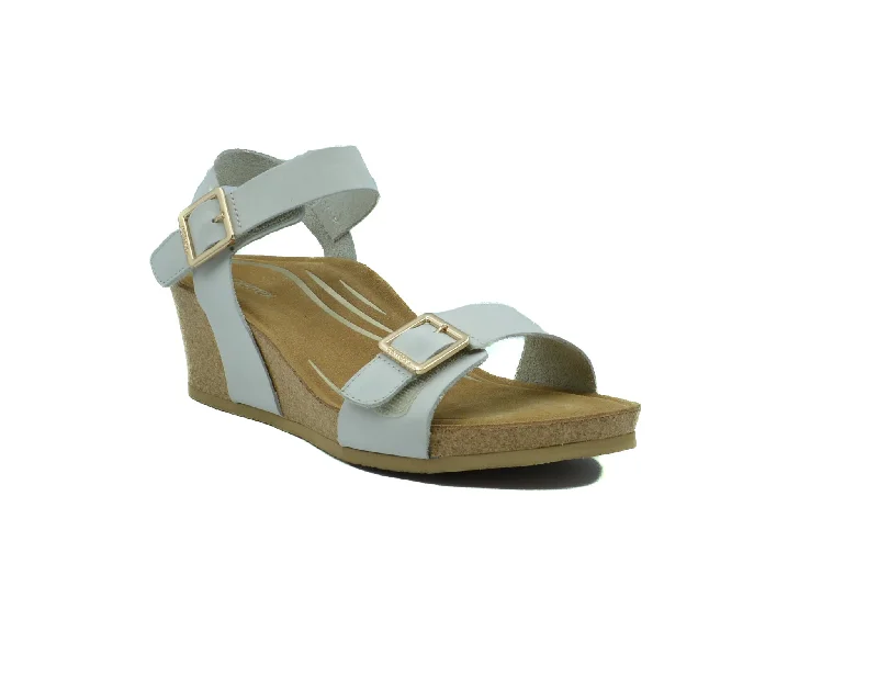Elastic - Strap Women's Sandals with a Padded Toe in Teal for Easy On - and - OffAETREX Lexa Quarter Strap Wedge Elastic - Strap Women's Sandals with a Padded Toe in Teal for Easy On - and - OffAETREX Lexa Quarter Strap Wedge