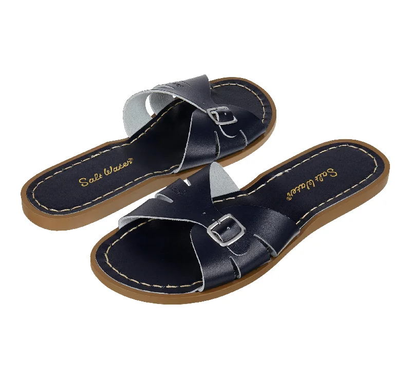 Women's Leather - Strapped Sandals with a Braided Detail in Brown for a Rustic AppealClassic Slide Navy Womens Sandal Women's Leather - Strapped Sandals with a Braided Detail in Brown for a Rustic AppealClassic Slide Navy Womens Sandal