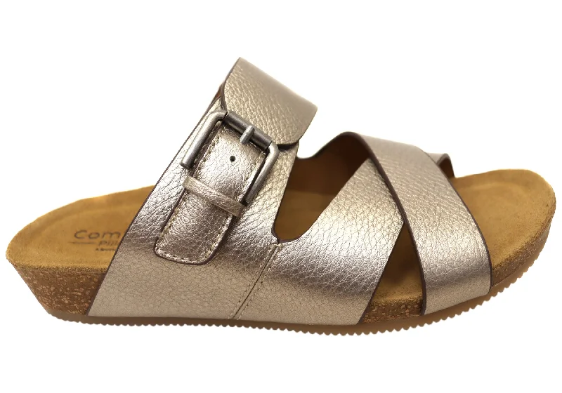 Orthopedic Women's Sandals with Arch Support in Gray for Foot HealthComfortiva Gervaise Womens Comfort Footbed Wide Fit Leather Sandals Orthopedic Women's Sandals with Arch Support in Gray for Foot HealthComfortiva Gervaise Womens Comfort Footbed Wide Fit Leather Sandals