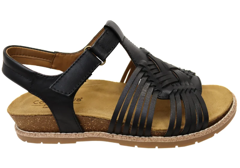 Elastic - Strap Women's Sandals with a Padded Toe in Teal for Easy On - and - OffComfortiva Gladia Womens Comfort Footbed Wide Fit Leather Sandals Elastic - Strap Women's Sandals with a Padded Toe in Teal for Easy On - and - OffComfortiva Gladia Womens Comfort Footbed Wide Fit Leather Sandals