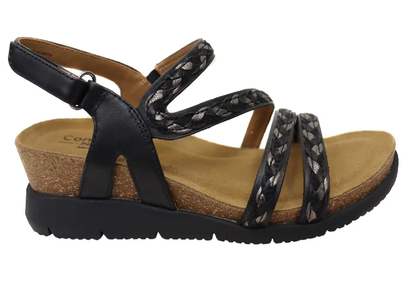 Women's Ankle - Strap Sandals with a Block Heel in Red for a Sophisticated StyleComfortiva Silvia Womens Comfort Footbed Wide Fit Leather Sandals Women's Ankle - Strap Sandals with a Block Heel in Red for a Sophisticated StyleComfortiva Silvia Womens Comfort Footbed Wide Fit Leather Sandals