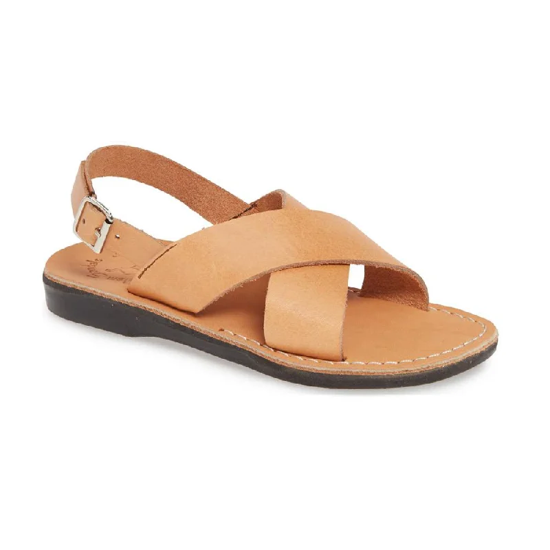 Orthopedic Women's Sandals with Arch Support in Gray for Foot HealthElan Buckle - Leather Thick Strap Sandal | Tan Orthopedic Women's Sandals with Arch Support in Gray for Foot HealthElan Buckle - Leather Thick Strap Sandal | Tan