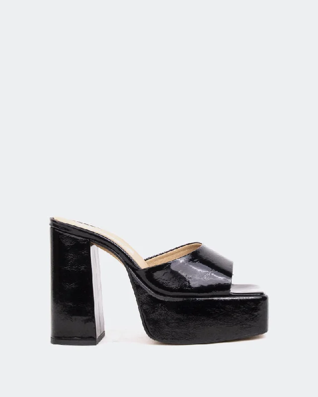 Adjustable Strap Women's Sandals with a Padded Heel in Pink for a Custom FitDenila Black Naplack/Naplack Noir