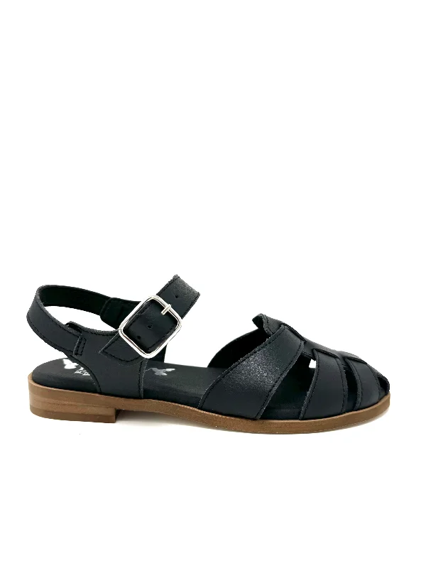 Lightweight Women's Mesh - Paneled Sandals in Yellow for BreathabilityFrankie Sandal in Black from Novacas