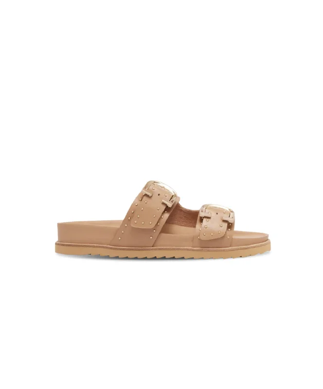 Women's Ankle - Strap Sandals with a Block Heel in Red for a Sophisticated StyleFrankie4 Deon Stud Camel Slide Women's Ankle - Strap Sandals with a Block Heel in Red for a Sophisticated StyleFrankie4 Deon Stud Camel Slide